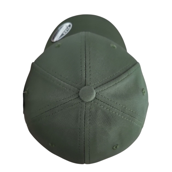 Men's Flex Fit Athletic Premium Olive Green Cap - Picture 5 of 7
